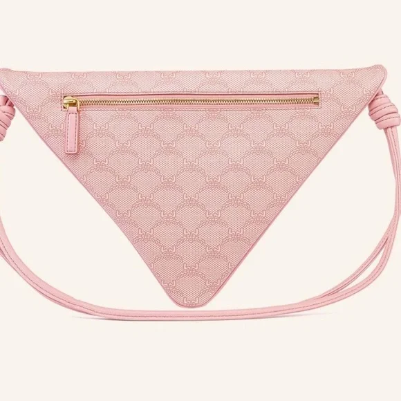 MCM Blush Pink Crossbody Bag Himmel Triangle Pouch in Lauretos - NWT - Picture 4 of 10